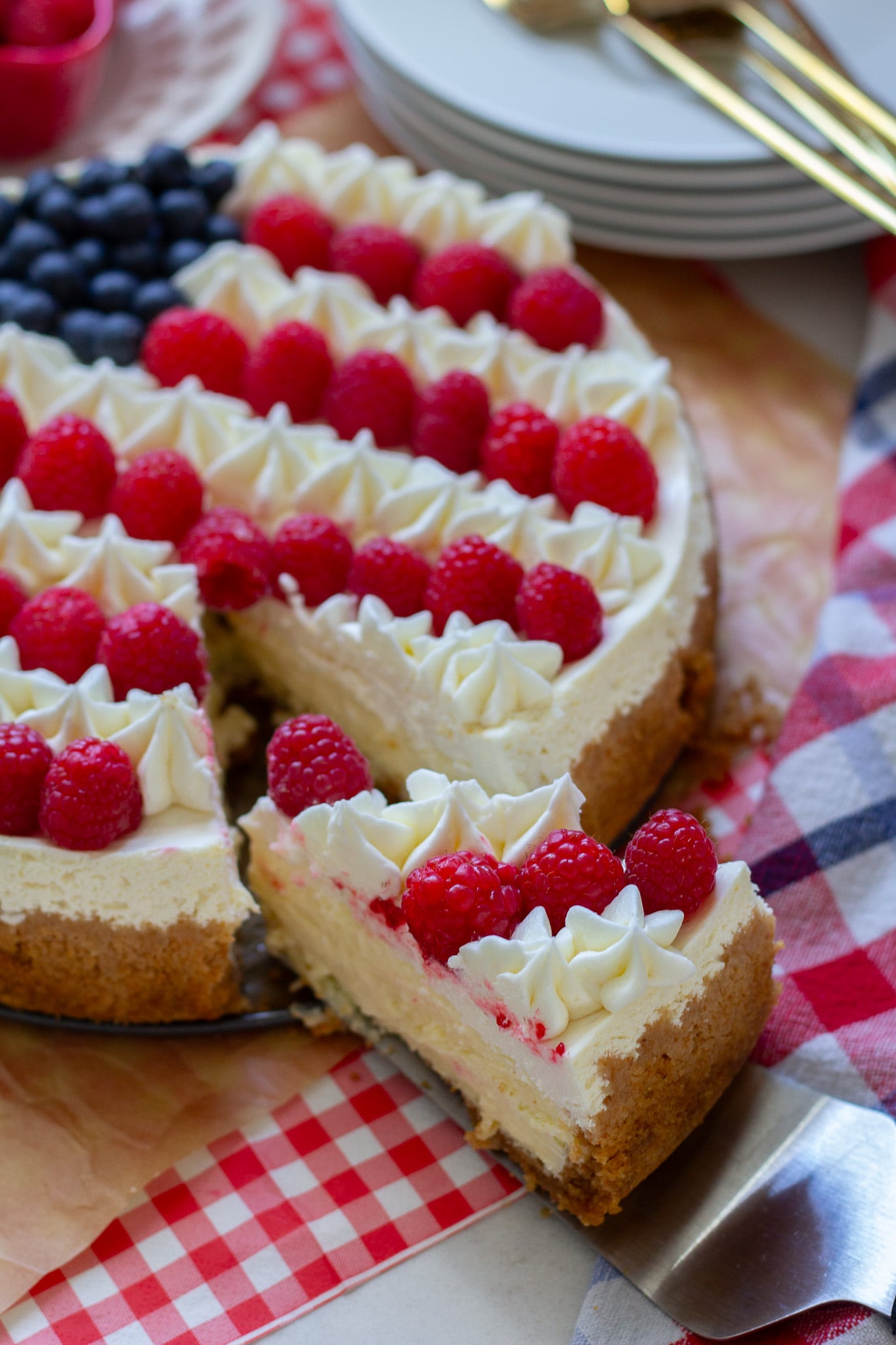 No Fail American Flag Cheesecake